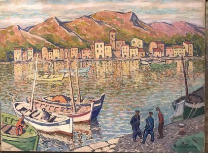Jac MARTIN-FERRIERES (1893-1972) 
Collioure
Huile sur toile signée en bas à droite
46...