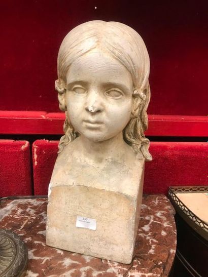 Jean SCHEY (1791-1843) 
Buste de jeune fille
Epreuve en plâtre signée et datée J....