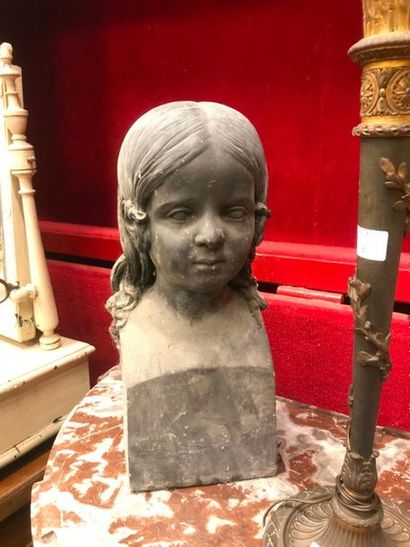 Jean SCHEY (1791-1843) 
Buste de jeune fille
Epreuve en plâtre signée et datée J....