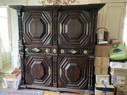 null 
Large Falklands wardrobe



Front opening with four moulded leaves and two...