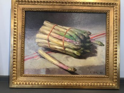 Randall LAKE Asparagus
Oil on canvas signed and dated 02 lower right 27.5 x 35 c...