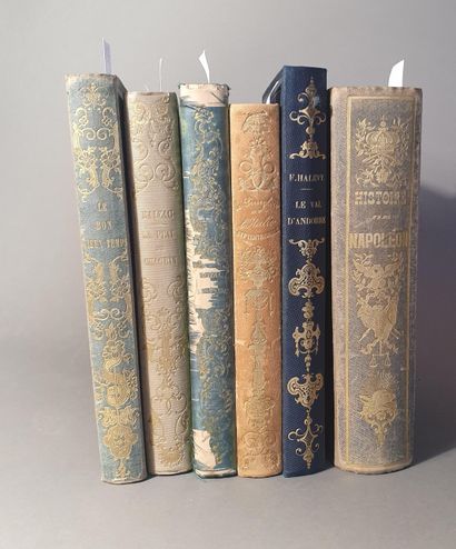 null Lot of 6 romantic cardboard volumes: Autrefois or Le Bon vieux temps. French...