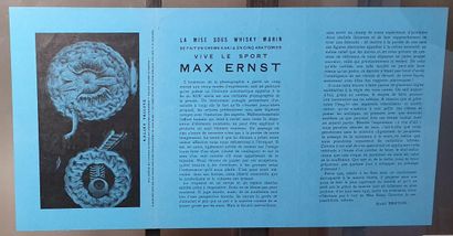 ERNST Max. EXPOSITION DADA MAX ERNST. Paris, Au Sans Pareil, 1921. Triptyque in-8,...