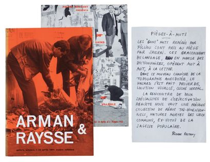 [LES NOUVEAUX RÉALISTES] 
- ARMAN & RAYSSE. CATALOGUE D'EXPOSITION ARMAN & RAYSSE....