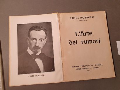 [FUTURISME ITALIEN].RUSSOLO Luigi. L'ARTE DEI RUMORI. Milano, Edizioni Futuriste...