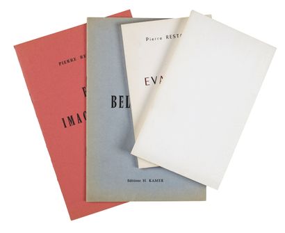 RESTANY Pierre. EVASIONS. Poems. Paris, Éditions du Miroir, 1951. In-12, paperback.
Original...