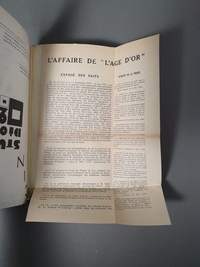 [SURRÉALISME]. L'ÂGE D'OR. Paris, Studio 28, 1928. In-8, reliure revorim, dos de...