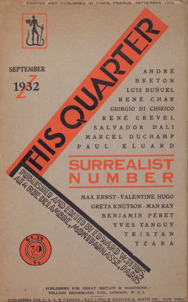 null REVUE. THIS QUARTER. Paris-London-New York, Surrealist number september 1932....