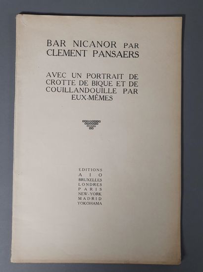 [DADA]. PANSAERS Clément. BAR NICANOR avec un portrait de crotte de bique et de couilleandouille...