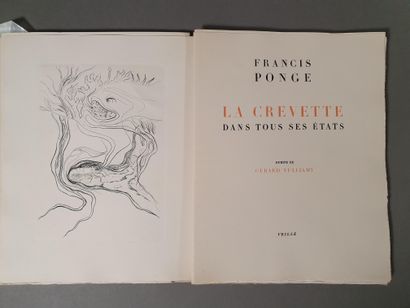 PONGE Francis. VULLIAMY Gérard. LA CREVETTE DANS TOUS SES ÉTATS. Paris, Vrille, 1948....