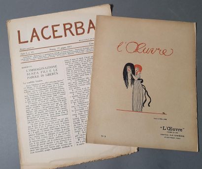 [FUTURISME ITALIEN]. REVUE L'Oeuvre. Paris, Directeur Lugnié-Poe, numéro 9, 1909....