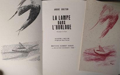 BRETON André. TOYEN. LA LAMPE DANS L'HORLOGE. Paris, Robert Marin, 1948. In-8 oblong,...