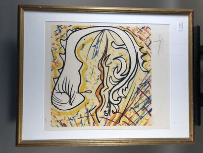 DALI Salvador. LITHOGRAPHIE ORIGINALE SIGNÉE. 50 x 42 cm, sous encadrement.
Lithographie...