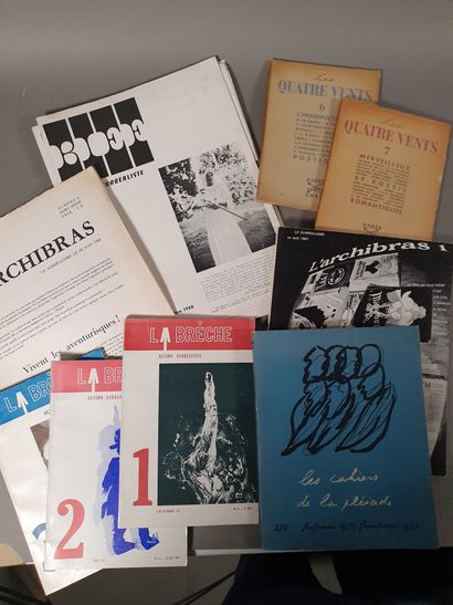 null REVUE. LES QUATRE VENTS. Directeur Henri Parisot. Paris, 1945-1947. 9 volumes...