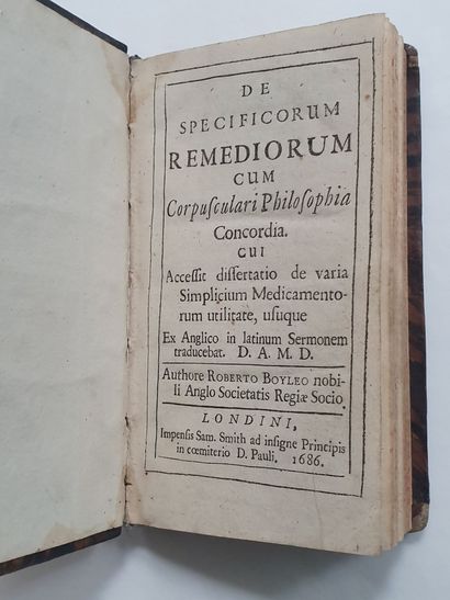 BOYLE (Robert). De specificorum remediorum cum Corpusculari Philosophia Concordia....