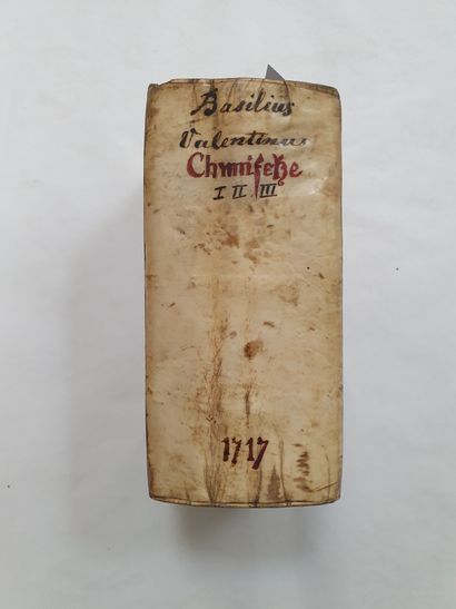 BASILE VALENTIN. Chymische Schrifften. Hambourg, Samuel Zeyls, 1717. 3 parties en...