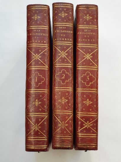 [DELISLE DE SALES]. De la philosophie du bonheur. Londres, s.n., 1803. 3 volumes...