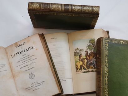 LA FONTAINE (Jean de). Fables. Paris, A. Nepveu, 1820. 4 volumes in-18, cuir de Russie...