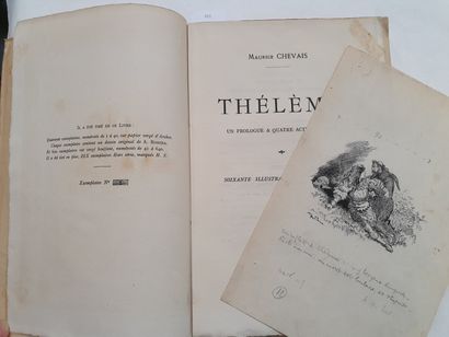 CHEVAIS (Maurice). Thélème. A prologue & four acts in verse. Paris, Albert Messein,...