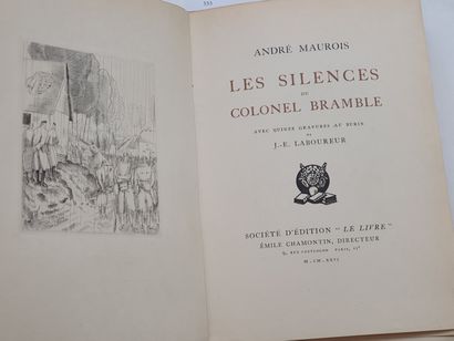 MAUROIS (André). The Silences of Colonel Bramble. Paris, Société d'édition Le Livre,...