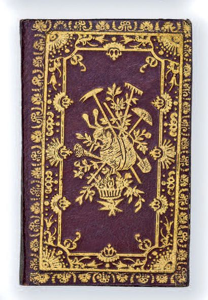 null ALMANACH from Brittany. Rennes, Widow F. Vatar, 1781. In-12, red morocco, gilt...
