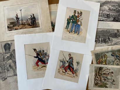 DAUMIER, GRANDVILLE ET DIVERS Important lot de gravures
Comprenant environ 150 gravures...