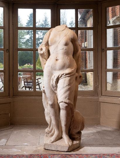 École Française du XVIIe siècle Diane chasseresse
Statue en marbre blanc
H. 134 cm
Statue...