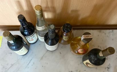 null 
 1 Lot de 7 Flacons ALCOOLS, EAUX de VIE et PORTO DIVERS A VENDRE EN L'ETAT...
