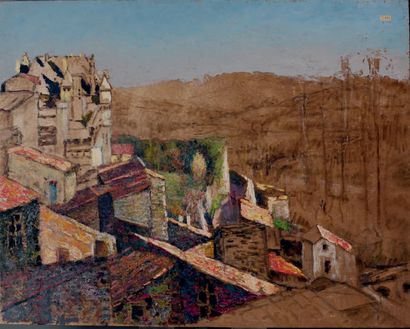 Victor CHARRETON, 1864-1936 Les toits de Saint Amant
Esquisse à l'huile sur panneau
Non...