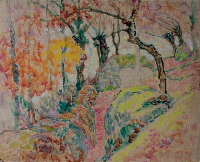Victor CHARRETON, 1864-1936 Effet d'automne
Painting on board
Signed lower right,...