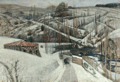 Victor CHARRETON, 1864-1936 Les Chemins en montagne, chemin de Saint-Amant, vallée...