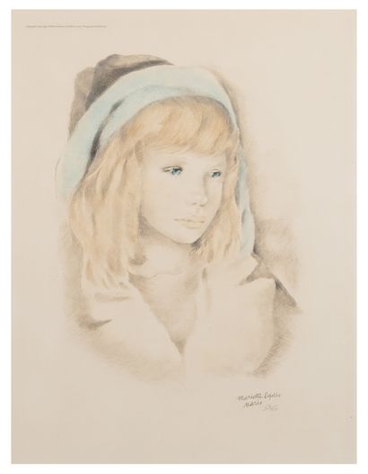 null Mariette LYDIS (1894-1970)

Portrait de fillette.

Gravure en couleurs, signature...