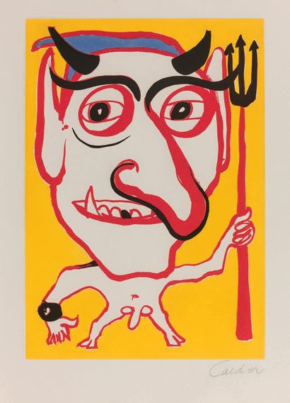 Alexander Calder (américain, 1898-1976) 
Diable (portrait de C. Tacou). Frontispice...