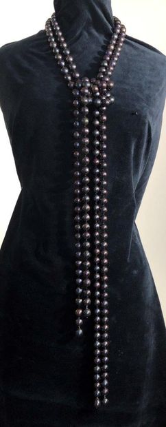 Angela Pintaldi Angela Pintaldi Collier Perles noires L. 177 cm
