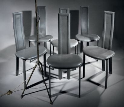 Giorgio CATTELAN (né en 1949) & CATTELAN ITALIA (éditeur) Suite of six Lara chairs,...