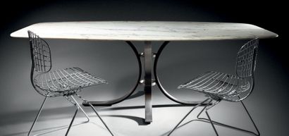 OSVALDO BORSANI (1911-1985) & TECNO (ÉDITEUR) Dining table, model T69, with free-form...