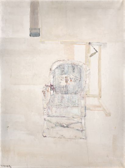 Pierre LESIEUR (1922-2011) Composition au fauteuil
Huile sur toile signée et datée...