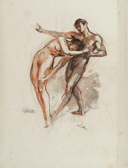 BILLY (André). Visions de danse. Paris, Chez l'artiste, 1949. In-4, maroquin gris,...