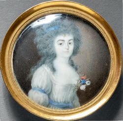 Pio-Ignazio-Vittoriano CAMPANA (1744-1786), école de 
Portrait de jeune femme en...