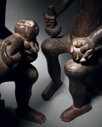 null Couple of commemorative statues, Bamileke people, Cameroon
First half of the...