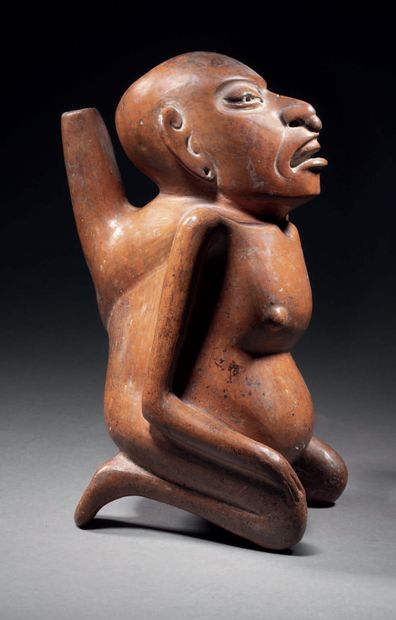 null FEMME ACCROUPIE EN POSITION D'ACCOUCHEMENT Culture Izapa, côte Pacifique, Guatemala
Préclassique...