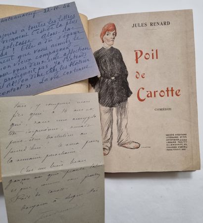 RENARD (Jules). Poil de Carotte. Paris, Librairie Paul Ollendorff, 1900. In-8, half...