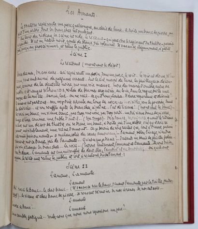 MIRBEAU (Octave). Les Amants. Autograph manuscript, (s.l.n.d.). 12 pages in-4 and...