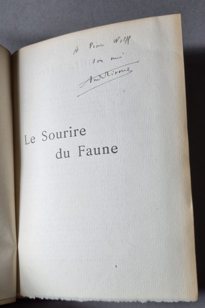 RIVOIRE (André). Le Sourire du faune. Pièce en un acte en vers. Paris, Alphonse Lemerre,...