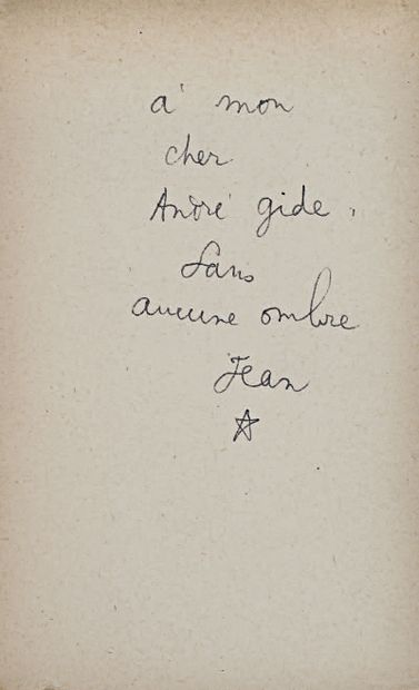COCTEAU (Jean). Orphée. Tragédie en un acte et un intervalle. Paris, Librairie Stock,...