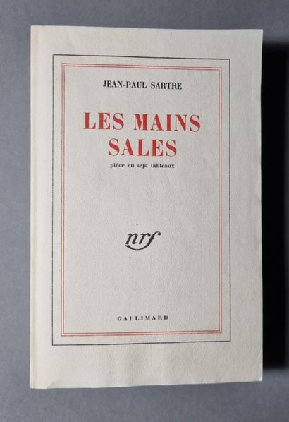 SARTRE (Jean-Paul). Les Mains sales. Paris, Gallimard, NRF, 1948. In-12, paperback,...