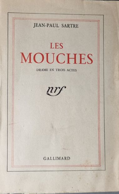 SARTRE (Jean-Paul). Les Mouches. Paris, Gallimard, NRF, 1943.
In-12, paperback, untrimmed.
First...