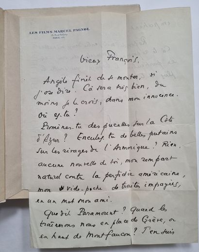 PAGNOL (Marcel). 
Topaze. Paris, Fasquelle, 1930. In-8, broché, non coupé, couverture...