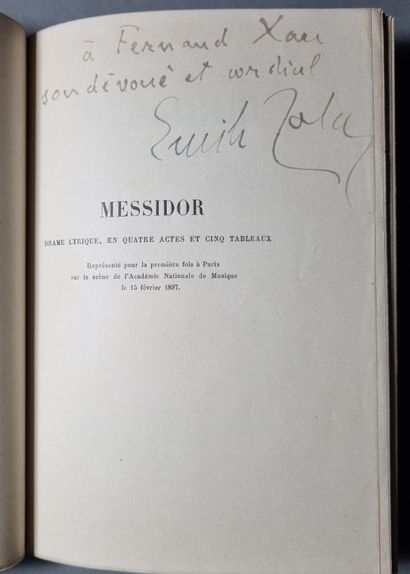 ZOLA (Emile). Messidor. Lyrical drama in four acts and five tableaux. Paris, Librairie...