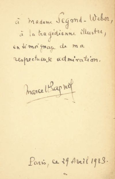 PAGNOL (Marcel). Catulle. Marseille, Éditions de Fortunio, 1922.
In-8, bradel plum...